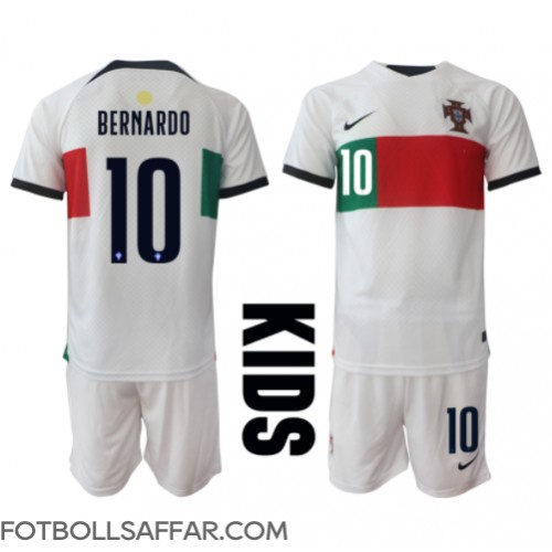 Portugal Bernardo Silva #10 Bortadräkt Barn VM 2022 Kortärmad (+ Korta byxor)